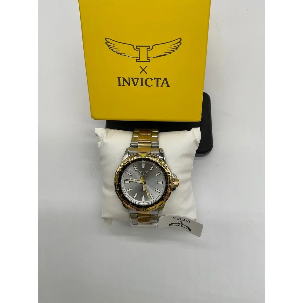 Invicta Specialty I 69036 Mens Two Tone Stainless Steel 42mm Silver Dial Watch